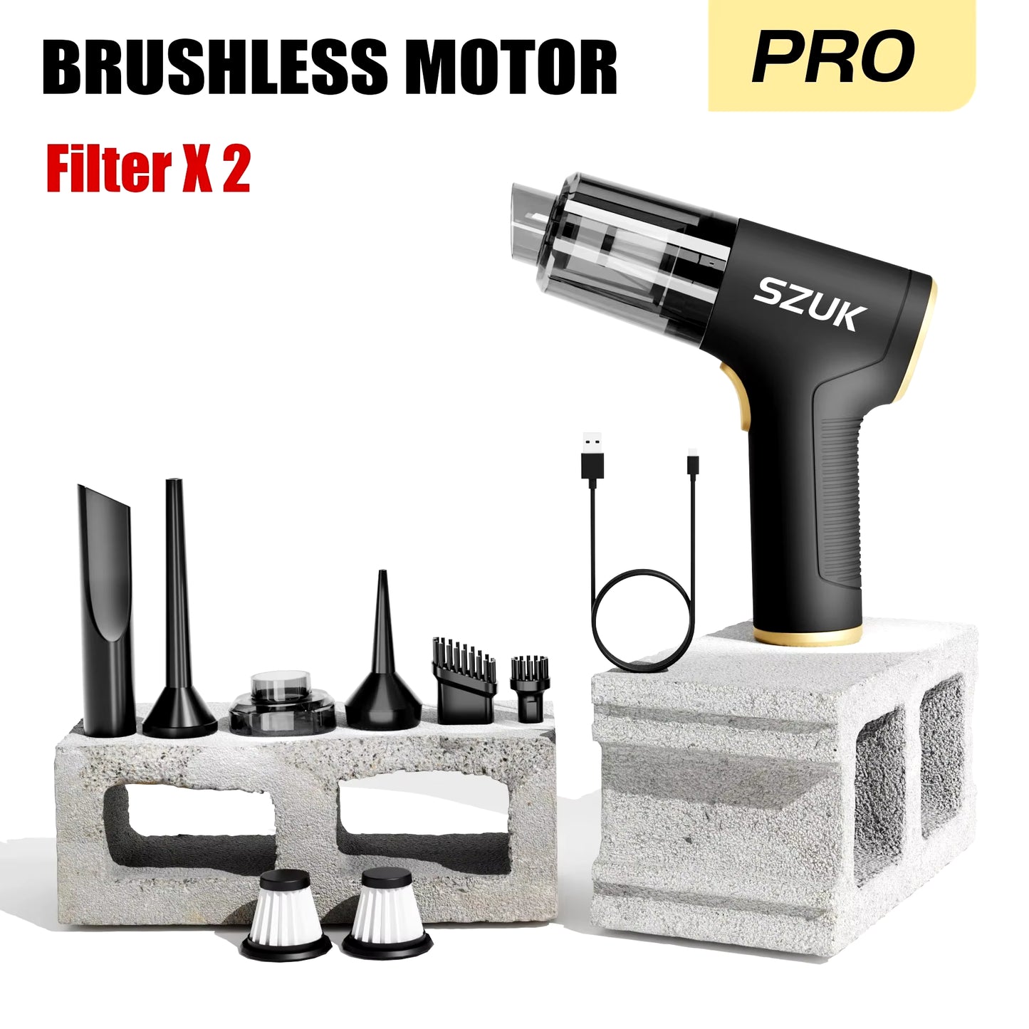 18000PA Car Vacuum Cleaner Mini Portable Duster Handheld Cleaning Machine Home Appliance Powerful Wireless Vacuum Cleaner