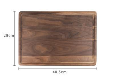 Black Walnut Wood Cutting Board & Serving Tray – Double-Sided, Juice Groove, Round or Rectangular