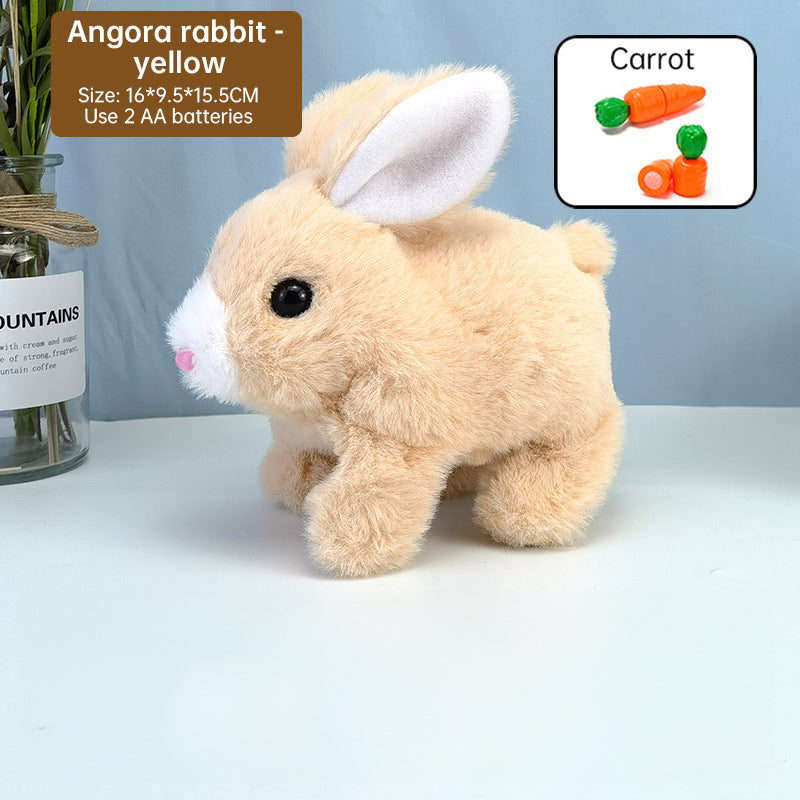 Interactive Plush Bunny Toy – Hops, Wiggles Nose & Ears, Realistic, 4 Colors, Kids' Gift